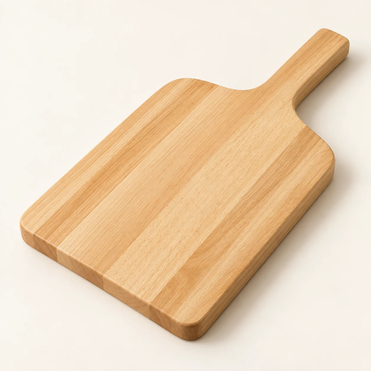 Birch Handle Board, natural rubberwood paddle board