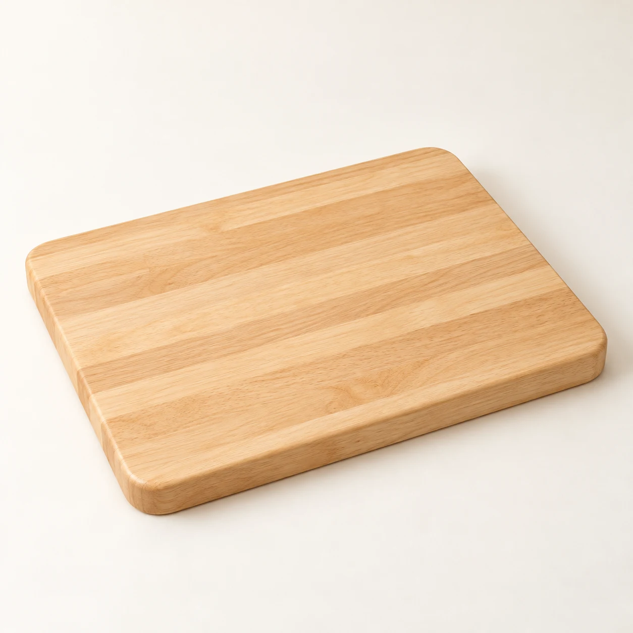 Ridge Prep Board, natural rubberwood rounded rectangle board